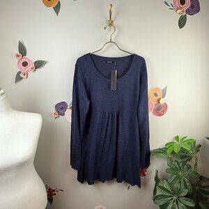 Daisy Fuentes Long Sleeve Babydoll Sweater Dress - Size - XL